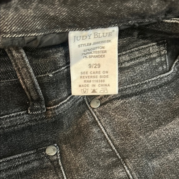 Judy Blue Black Wide Leg Button Fly Hi Waist Jeans Women’s Size 9/29 NWOT - Picture 14 of 14